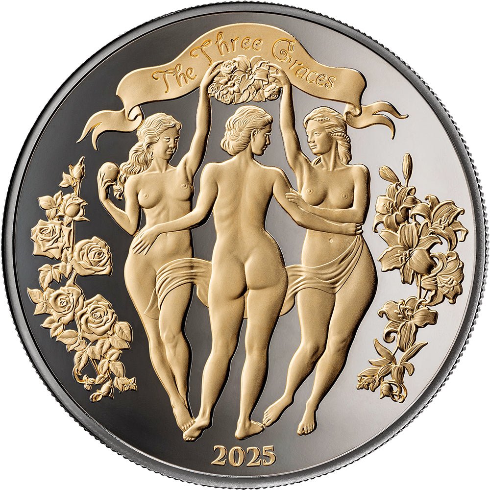 2025 The Three Graces - Enigma Edition 1oz Silver Ruthenium Coin