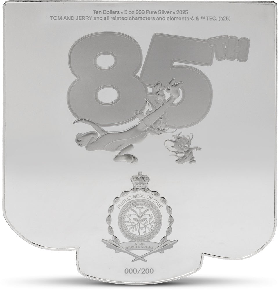 2025 Tom And Jerry 85th Anniversary 5oz Silver Coin - Direct Coins
