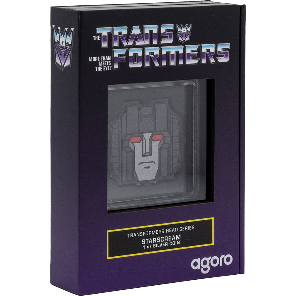 2025 Transformers Heads - Starscream 1oz Silver Coin - Direct Coins