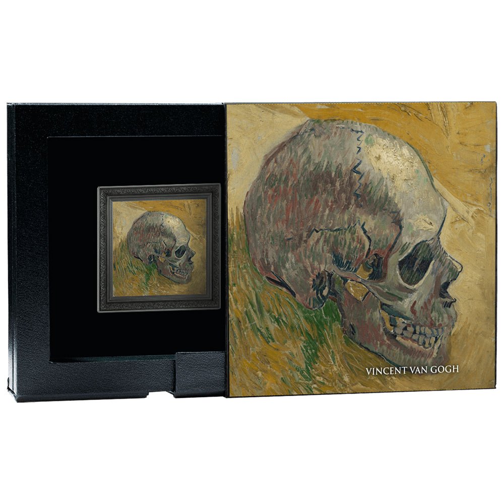 2025 Vincent Van Gogh - Skull 1oz Silver Black Proof Coin Shipper