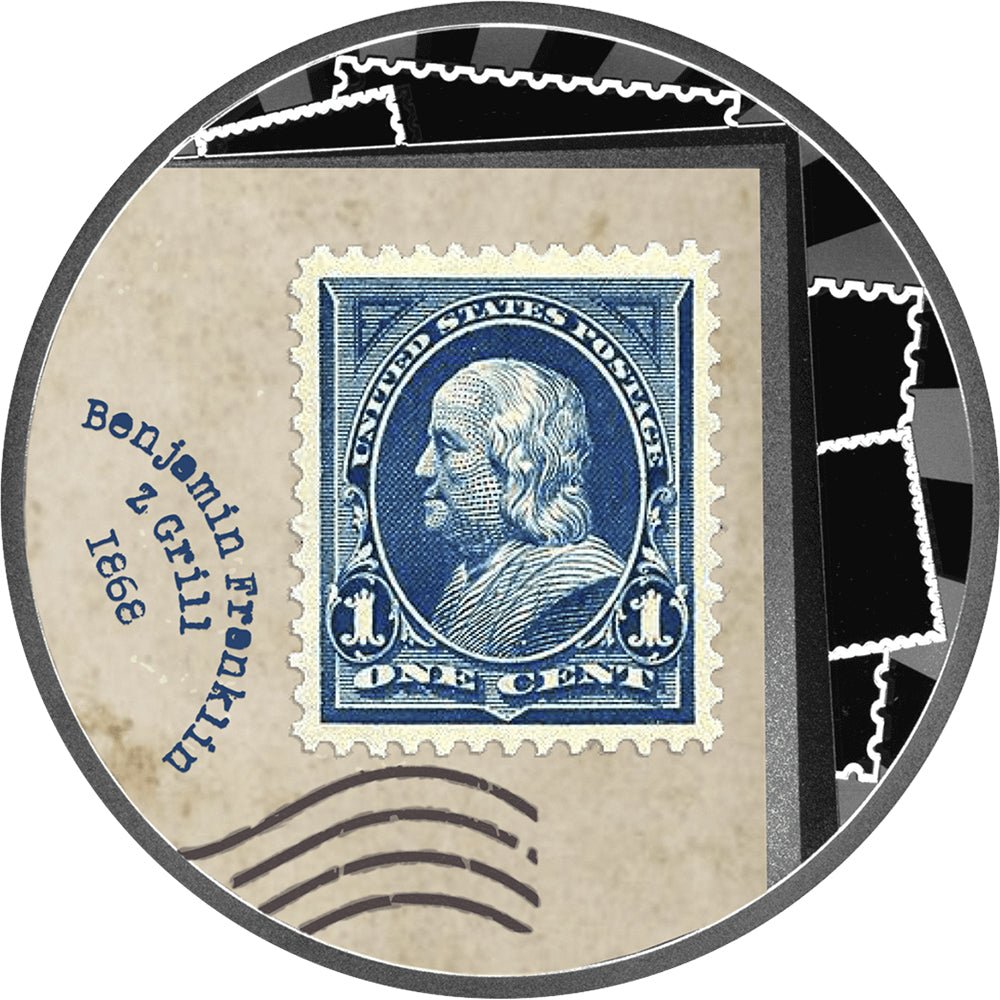 2025 World's Most Expensive Stamps - Benjamin Franklin Z-Grill Silver Proof Coin