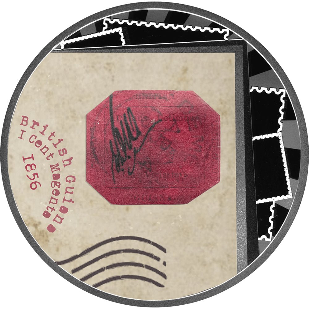 2025 World's Most Expensive Stamps - British Guiana 1 Cent Magenta Silver Proof Coin