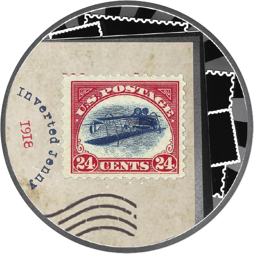 2025 World's Most Expensive Stamps - Inverted Jenny Silver Proof Coin - Direct Coins