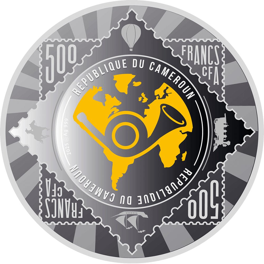 2025 World's Most Expensive Stamps - Swedish Treskilling Yellow Silver Proof Coin Obverse