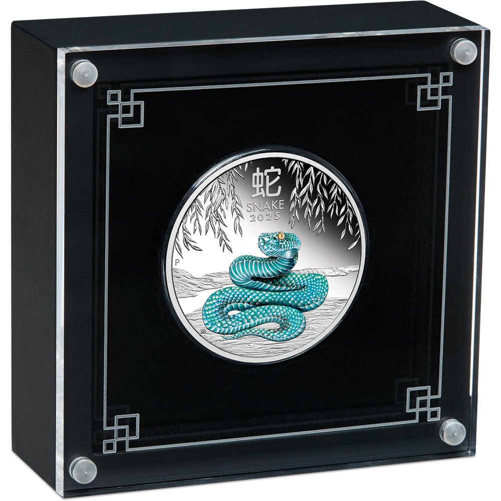 2025 Year Of The Snake 1oz Silver Proof Coloured Coin - Direct Coins
