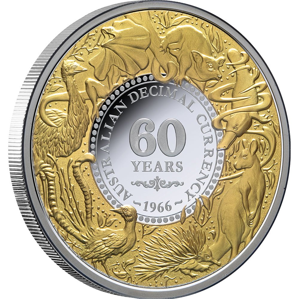 2026 $1 60 Years Decimal Currency 1oz Silver Proof Coin
