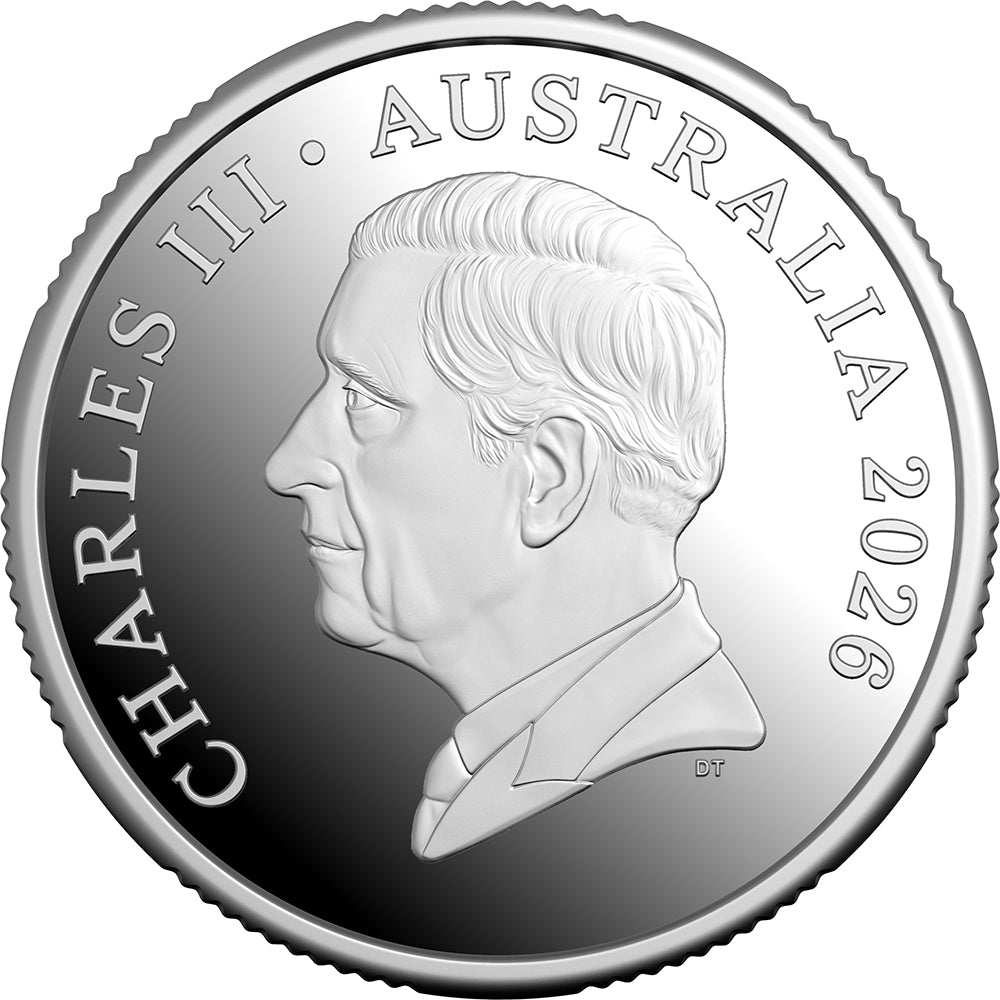 2026 $1 60th Anniversary Of Decimal Currency ‘C’ Mintmark Fine Silver Proof Coin Obverse