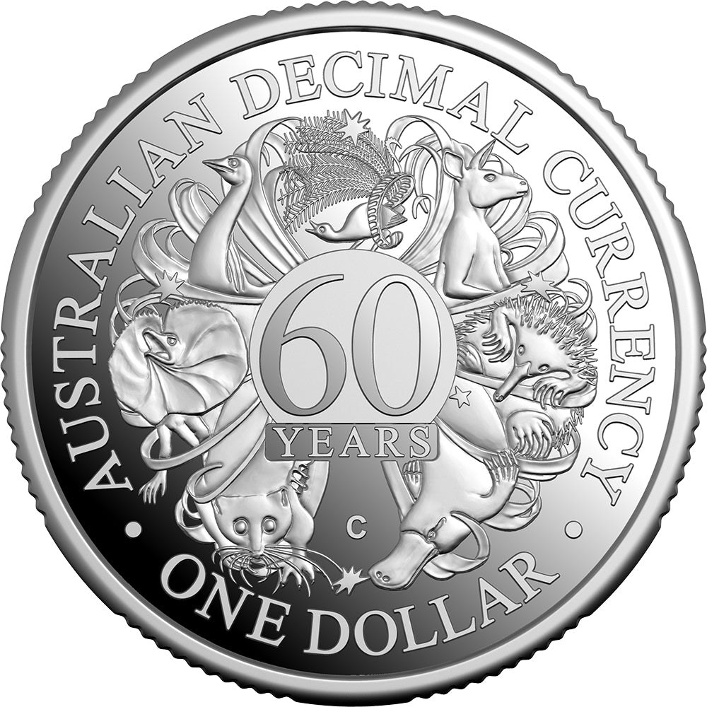 2026 $1 60th Anniversary Of Decimal Currency ‘C’ Mintmark Fine Silver Proof Coin