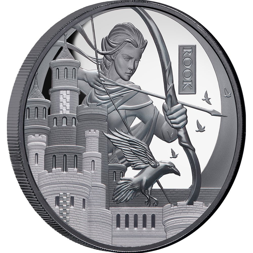 2026 $1 Chess Rook 1oz Silver Black Proof Coin