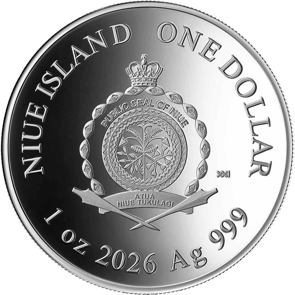 2026 $1 Queen Elizabeth II - 100th Anniversary Of Her Majesty’s Birth 1oz Silver Coin Obverse