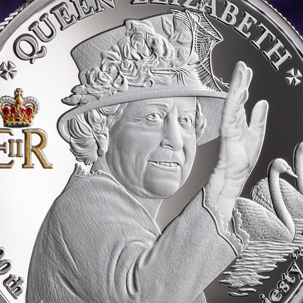 2026 $1 Queen Elizabeth II - 100th Anniversary Of Her Majesty’s Birth 1oz Silver Coin Detail