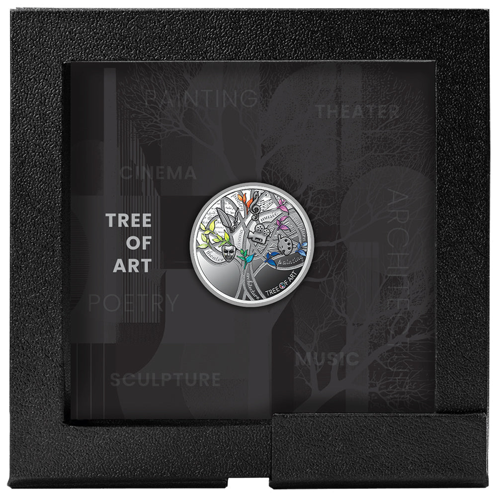 2026 $1 Tree Of Art Silver Proof Coin Case