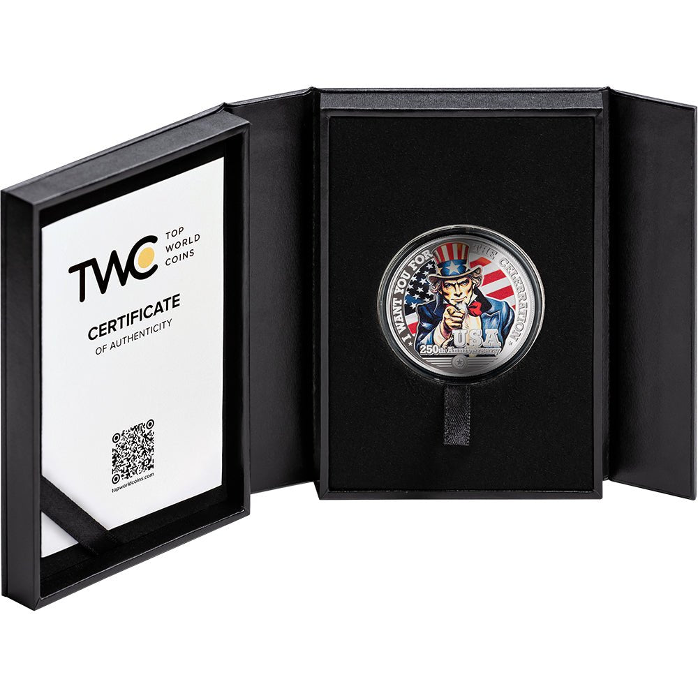 2026 $1 Uncle Sam 1/2oz Silver Proof Coin Case