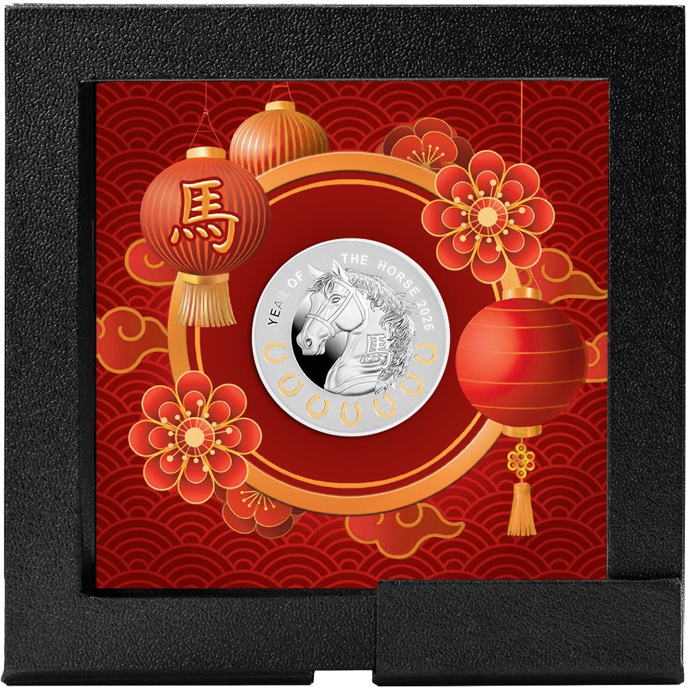 2026 $1 Year Of The Horse - 7 Elements Silver Proof Coin Case