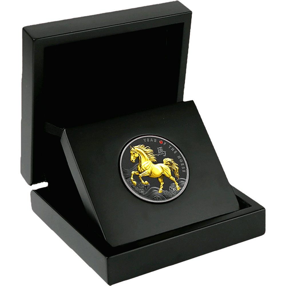2026 $1 Year Of The Horse - Ruthenium Black Proof Coin Case