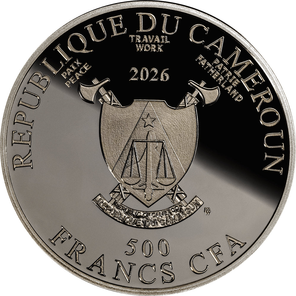 2026 $1 Year Of The Horse - Ruthenium Black Proof Coin Obverse