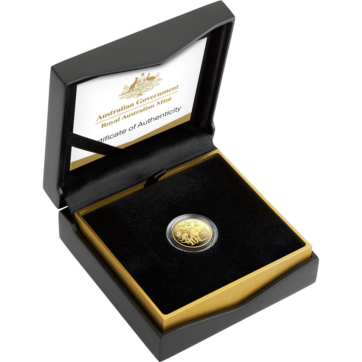 2026 $10 Kangaroo Series - Mob Of Six Roos 1/10oz Gold Proof Coin Case