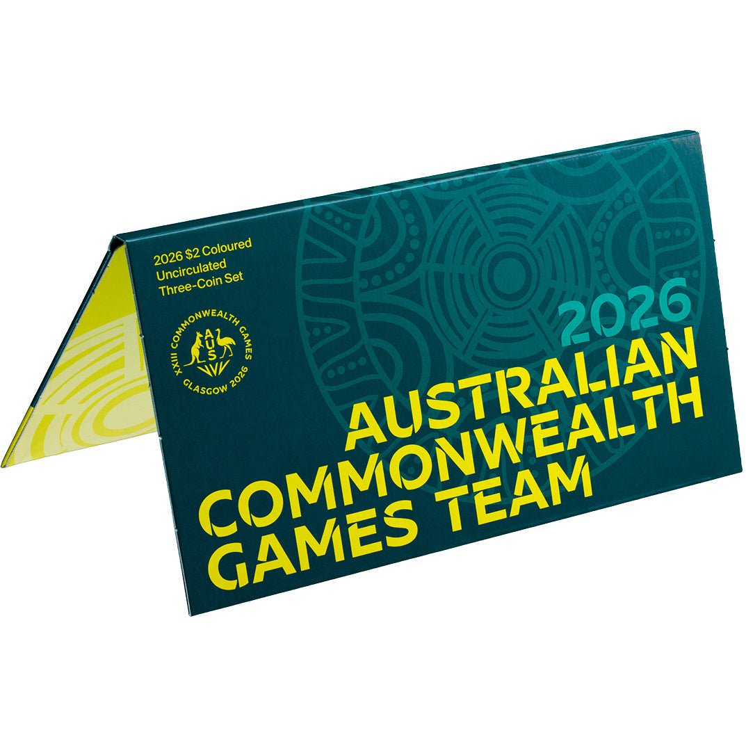 2026 $2 Australian Commonwealth Games Coloured Uncirculated Three-Coin Set Folder