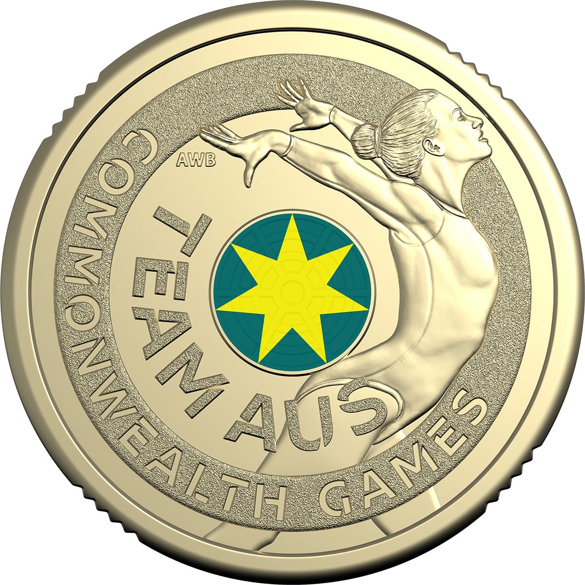 2026 $2 Australian Commonwealth Games Coloured Uncirculated Coin - Gymnastics