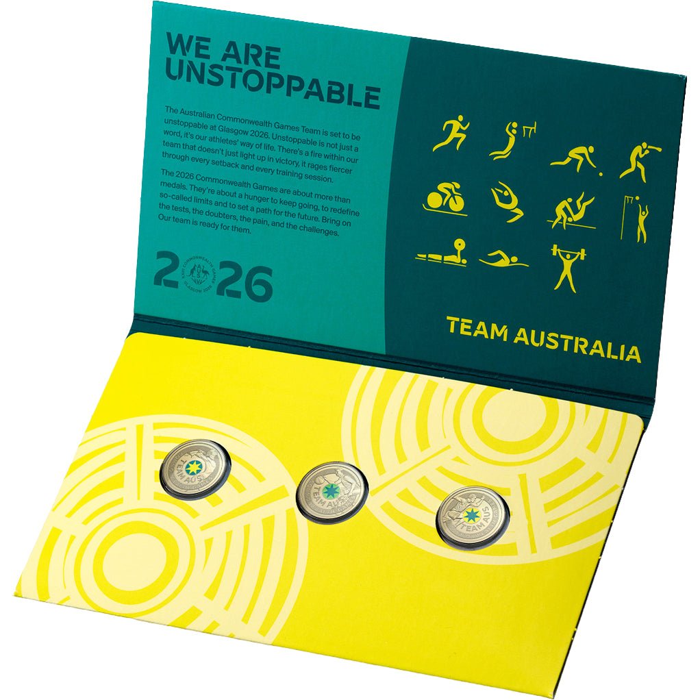 2026 $2 Australian Commonwealth Games Coloured Uncirculated Three-Coin Set