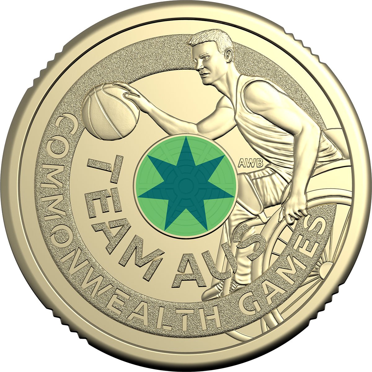 2026 $2 Australian Commonwealth Games Coloured Uncirculated Coin - Wheelchair Basketball