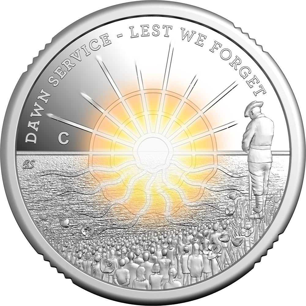 2026 $2 Dawn Service ‘C’ Mintmark Coloured Silver Proof Coin
