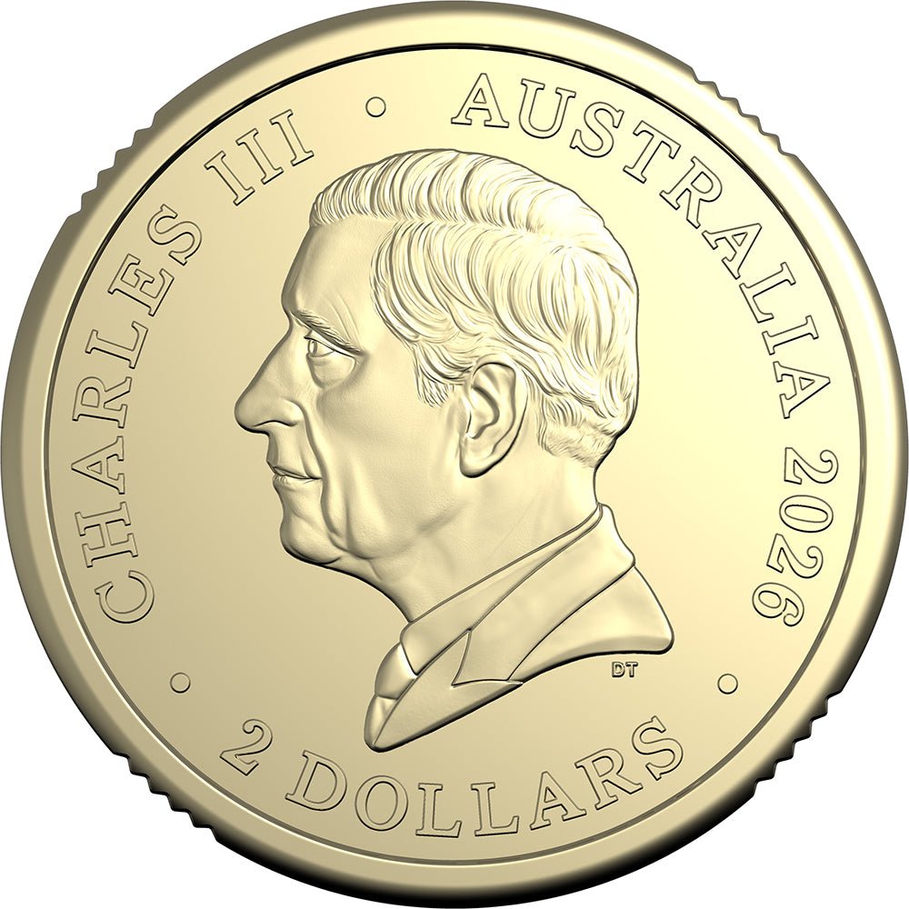 2026 $2 Dawn Service Coloured Circulating Coin Obverse