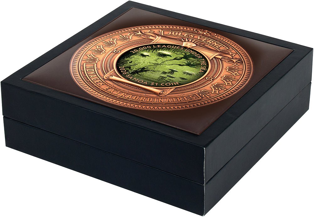 2026 20,000 Leagues Under The Sea High Relief Rotating Silver & Copper Bimetal Coin Shipper