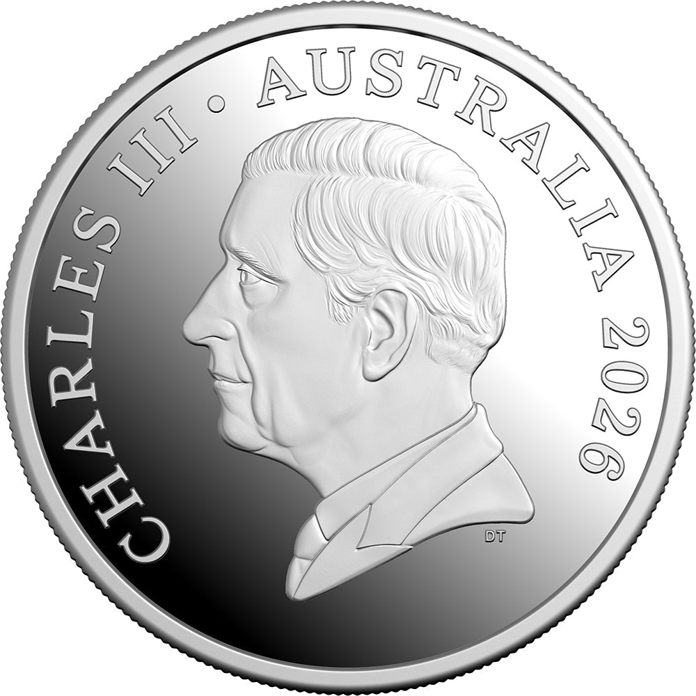 2026 20c 1941: Strife Amid Service - Coloured Silver Proof Coin Obverse