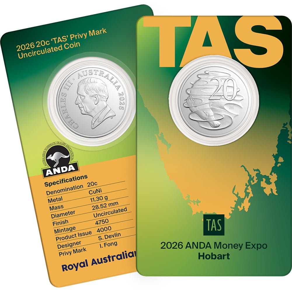 2026 20c ANDA Money Expo 'TAS' Privy Mark Uncirculated Coin Card
