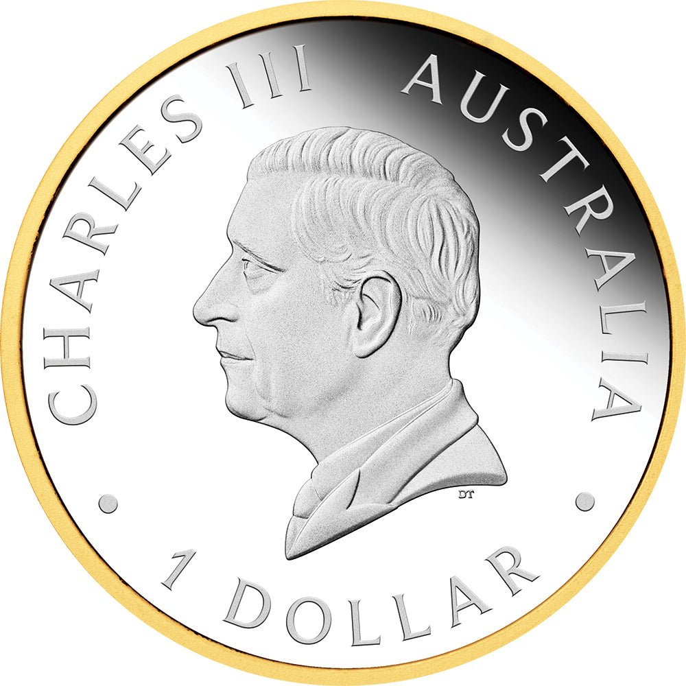 2026 40th Anniversary Of The Australian Nugget 1oz Silver Proof Gilded Coin Obverse