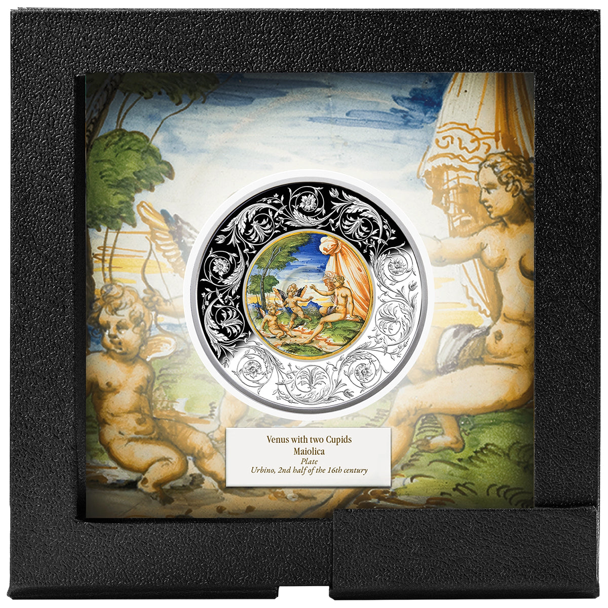 2026 €5 Maiolica - Venus With Two Cupids 1oz Silver Coin Case