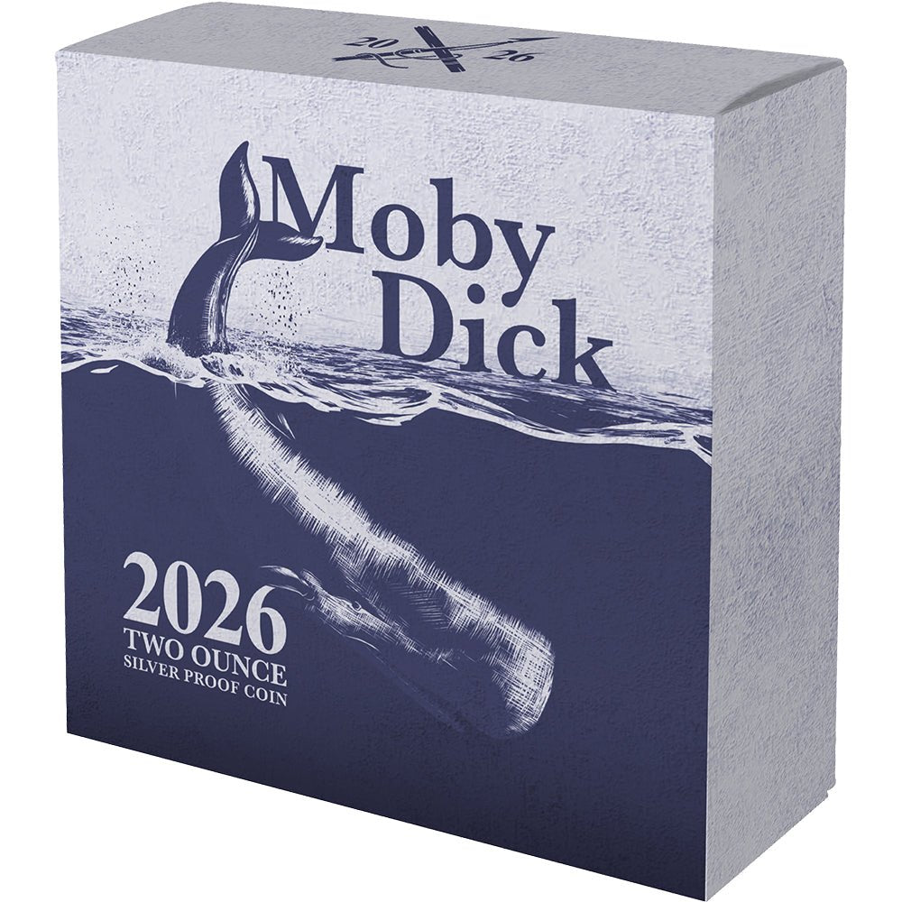 2026 $5 Moby Dick 2oz Silver Black Proof Coin Shipper