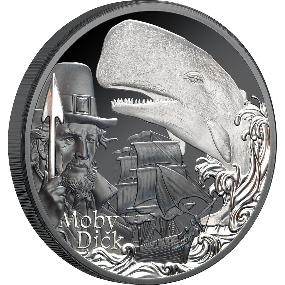 2026 $5 Moby Dick 2oz Silver Black Proof Coin