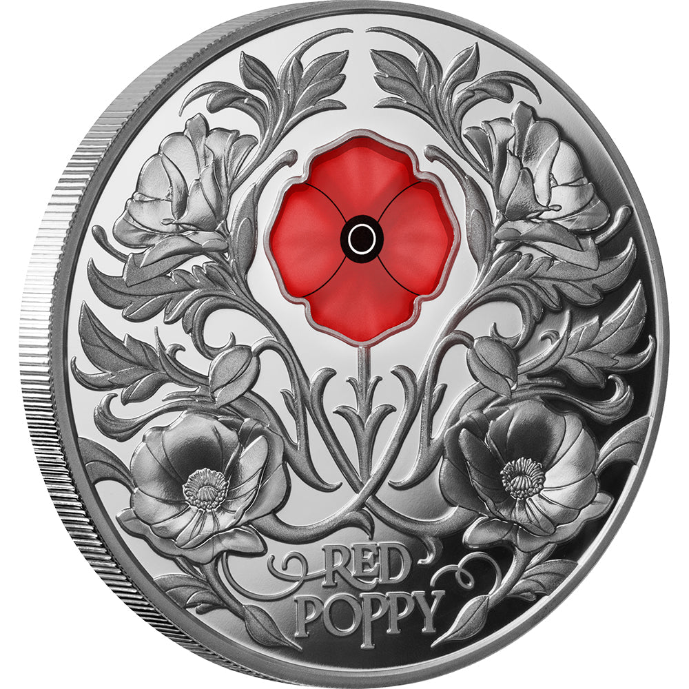 2026 $5 Red Poppy Window 2oz Silver Proof Coin
