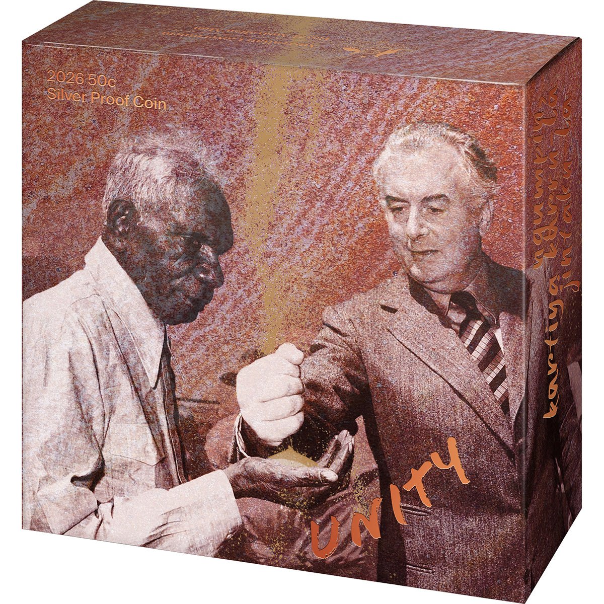 2026 50c Unity: Wave Hill Walk Off 60th & Aboriginal Land Rights 50th Anniversaries Silver Proof Coin Shipper