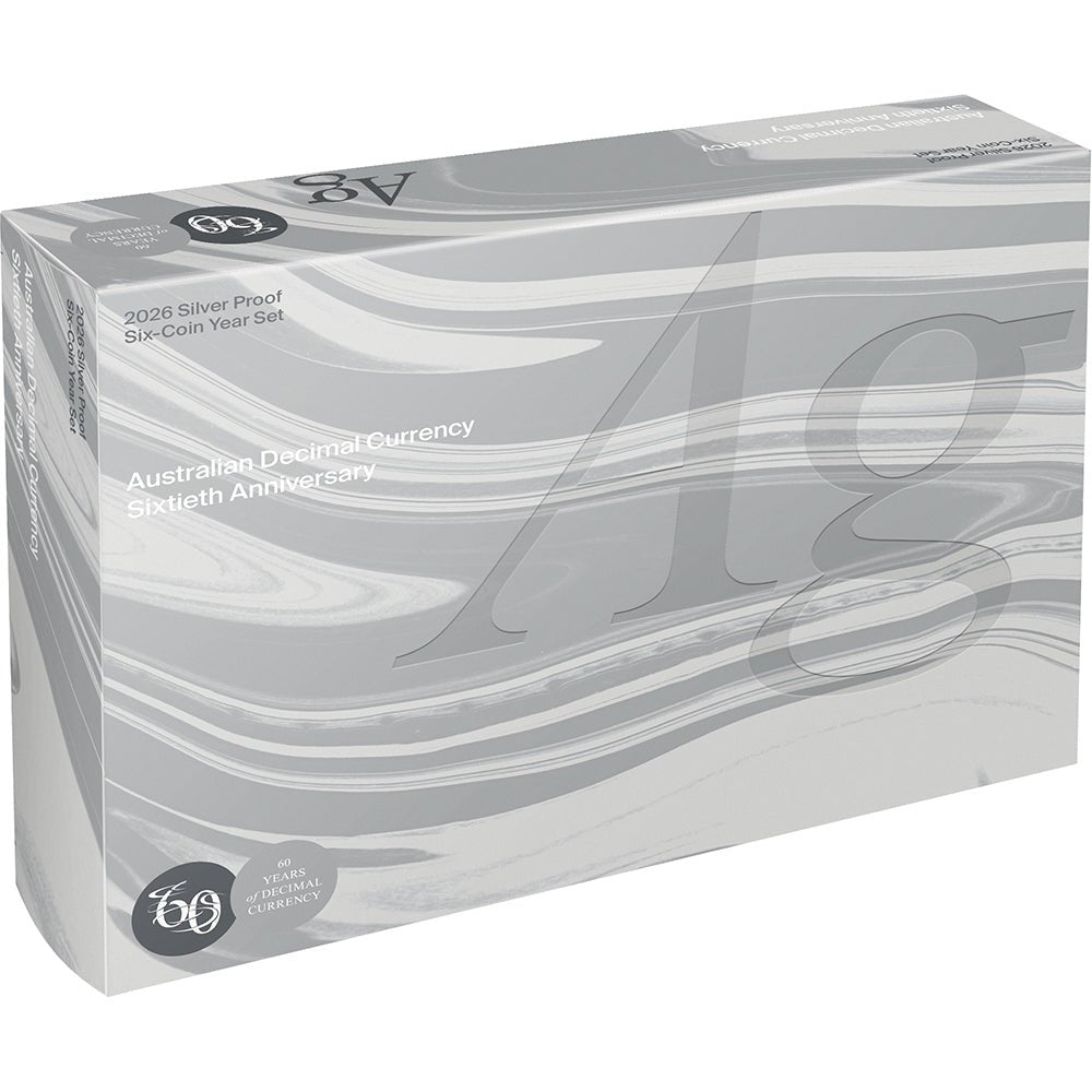 2026 60th Anniversary Of Decimal Currency Six-Coin Silver Proof Year Set Shipper