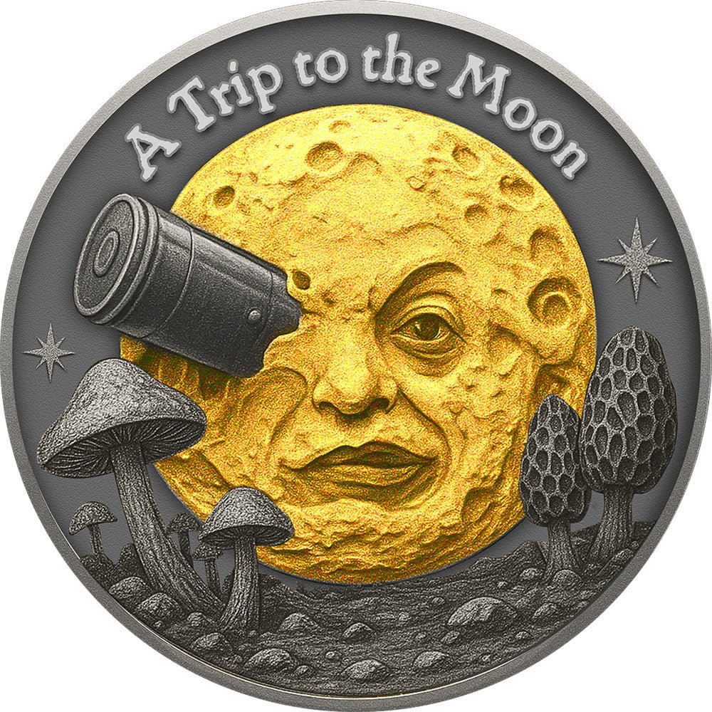 2026 A Trip To The Moon - Silent Film Classics 1oz Silver Gilded Proof Coin