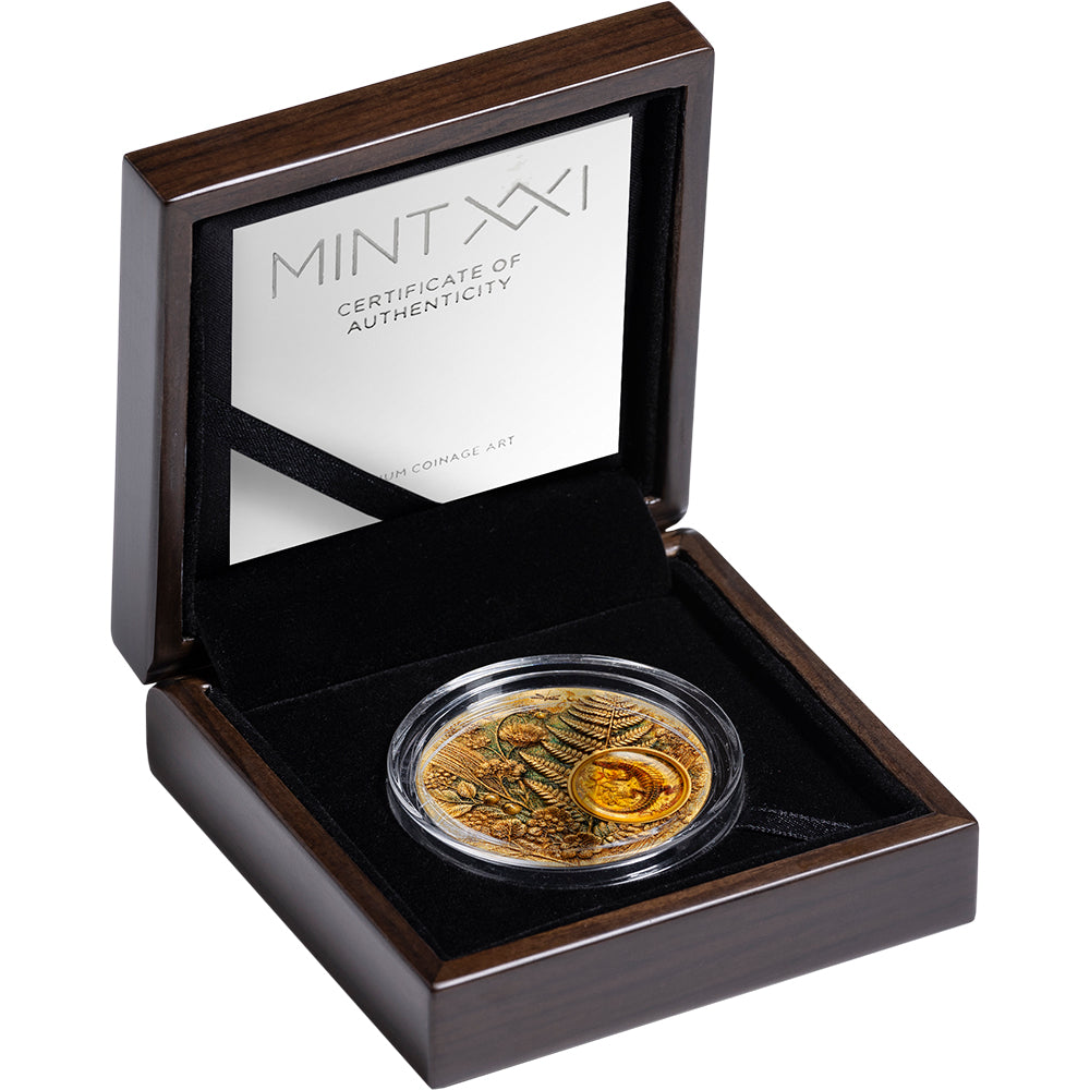 2026 Amber Mirage - Lizard 2oz Silver Gold Plated Coin Case