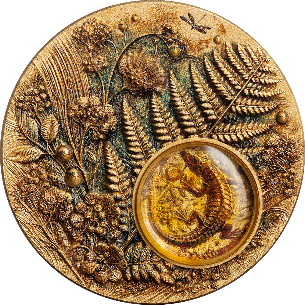 2026 Amber Mirage - Lizard 2oz Silver Gold Plated Coin