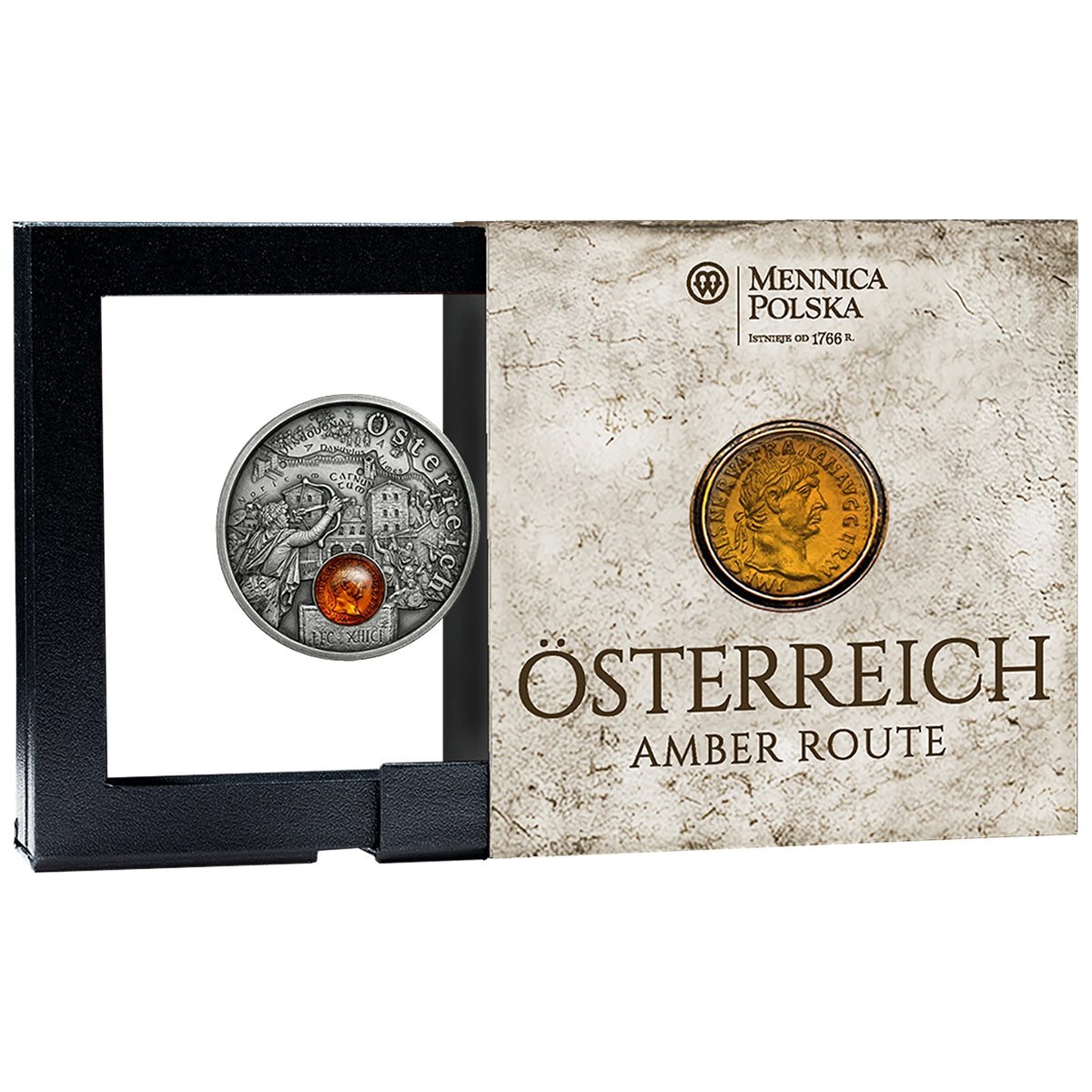 2026 Amber Route - Austria Silver Antique Coin Shipper