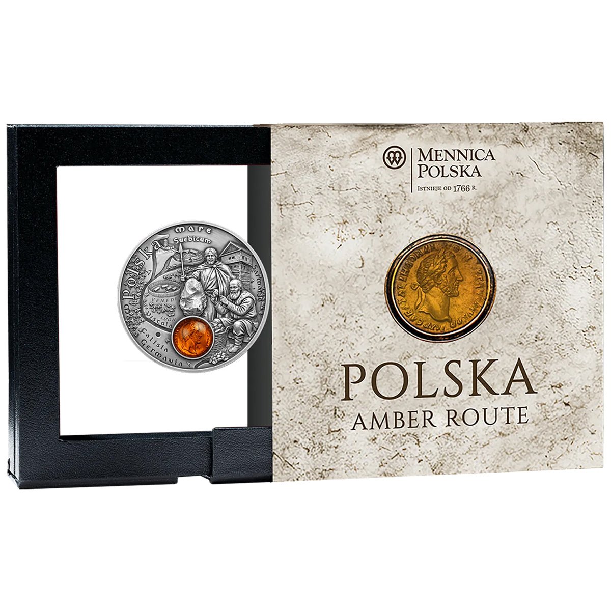 2026 Amber Route - Poland Silver Antique Coin Shipper