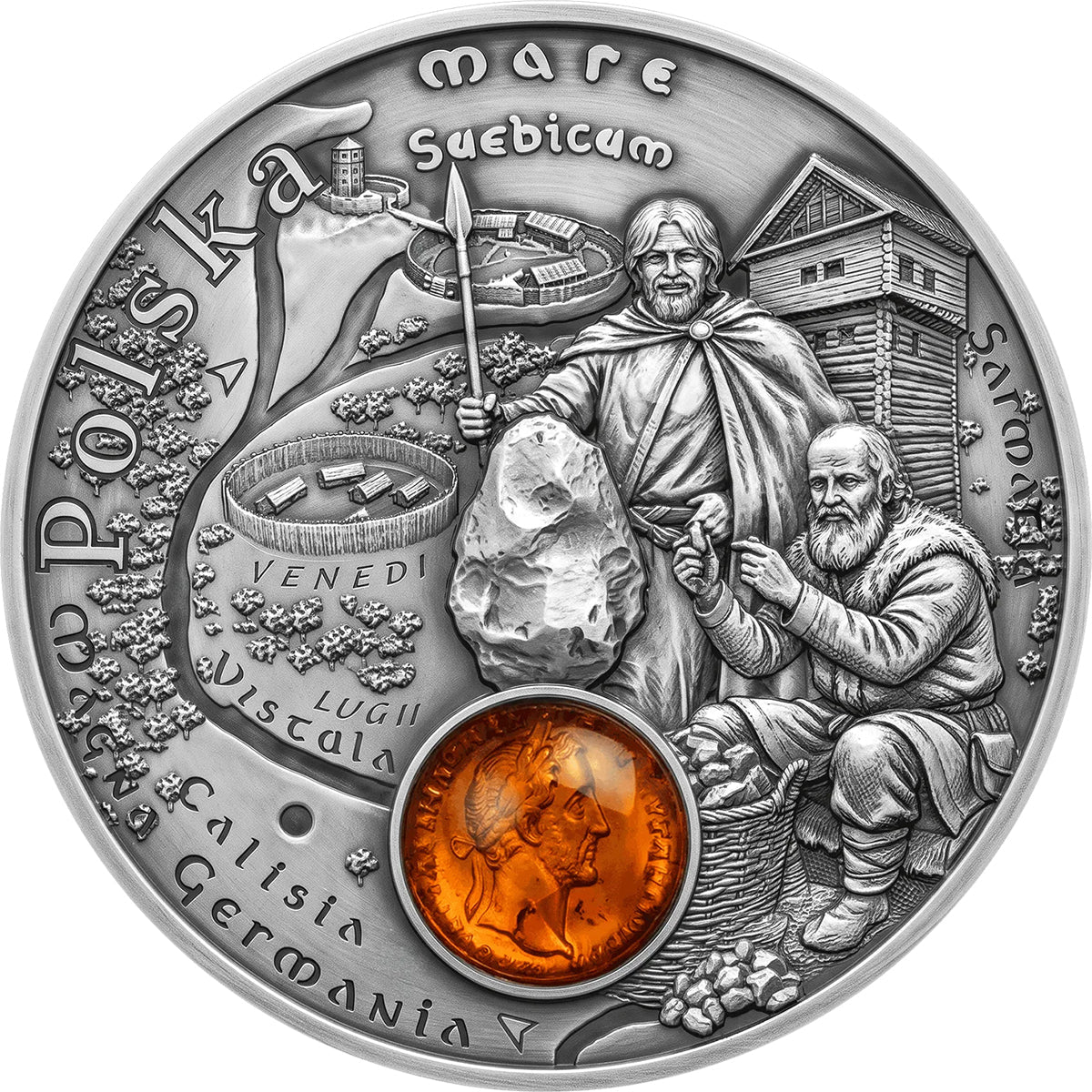 2026 Amber Route - Poland Silver Antique Coin