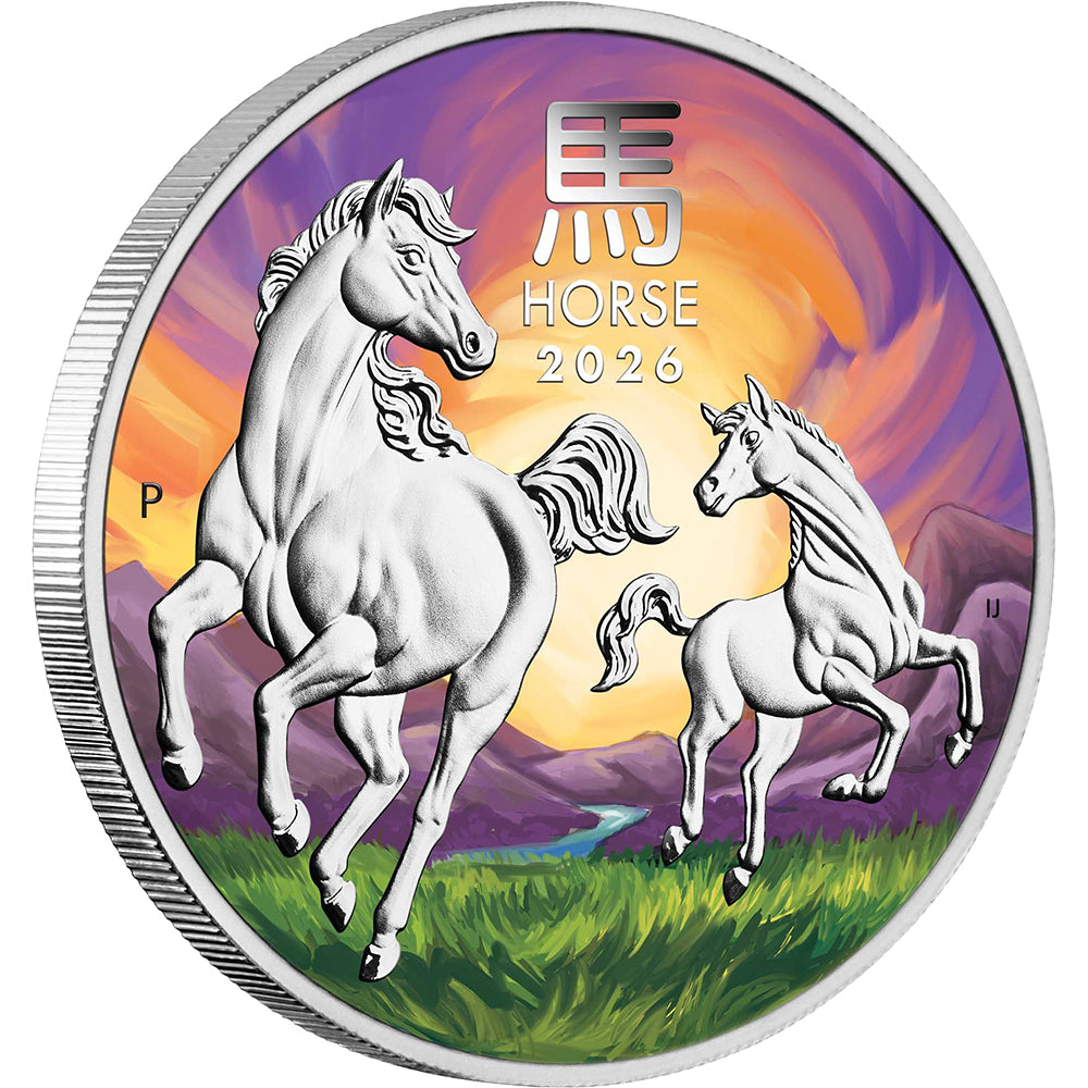 2026 ANDA Melbourne - Year Of The Horse 1oz Silver Coloured Coin