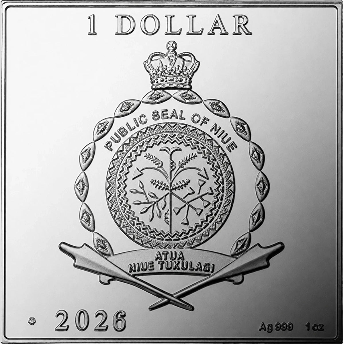 2026 Art Nouveau 1oz Silver Proof Coin Obverse
