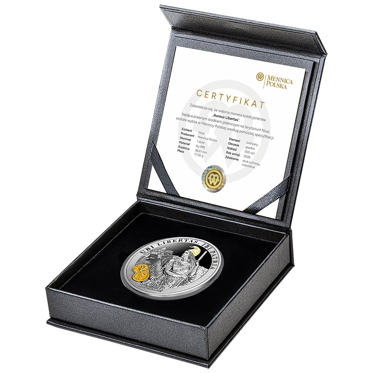 2026 Aureus Libertas Silver Proof Coin Case