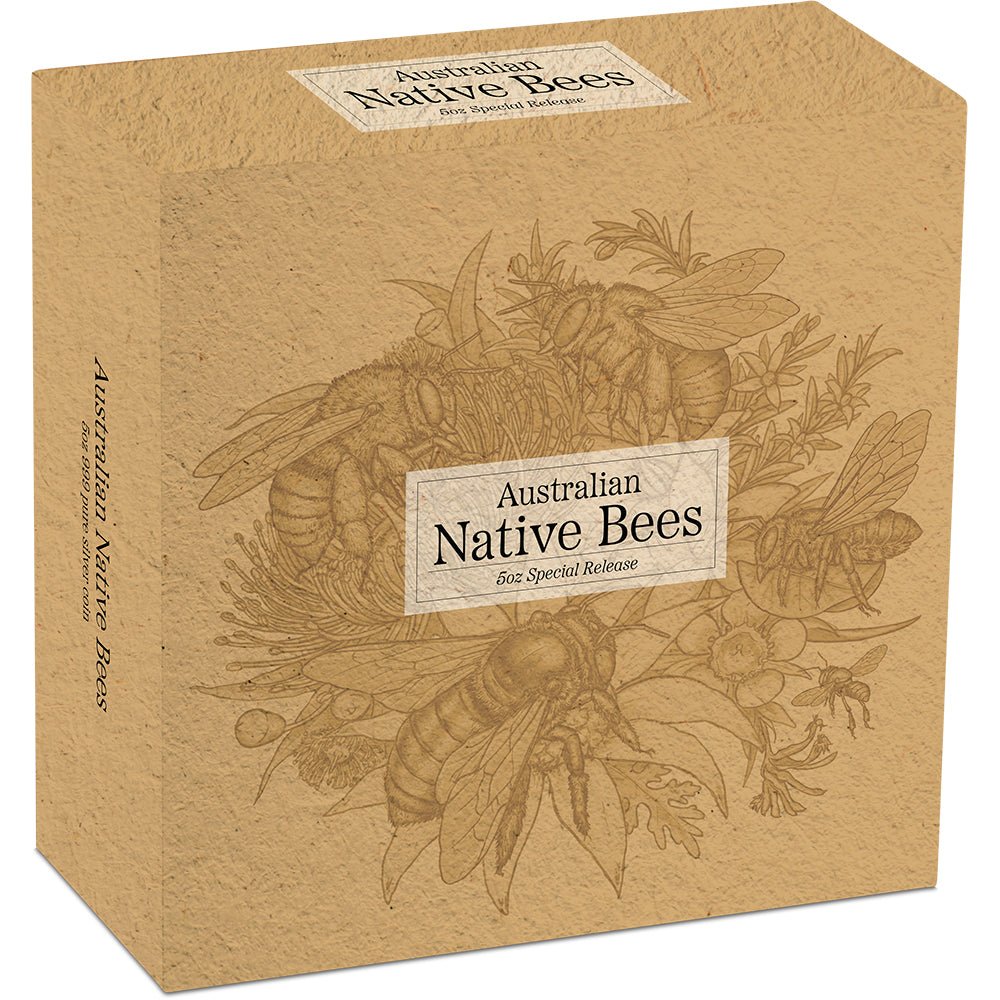 2026 Australian Native Bees - Special Release 5oz Proof Hologram Silver Coin Shipper