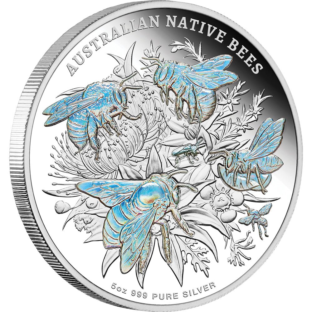 2026 Australian Native Bees - Special Release 5oz Proof Hologram Silver Coin