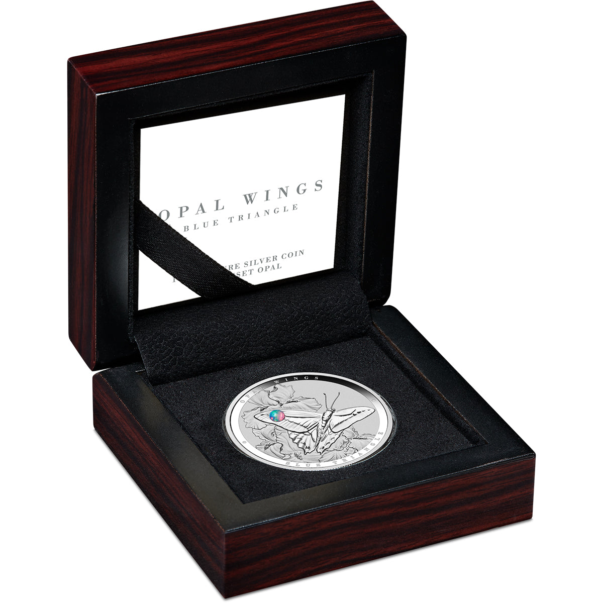 2026 Australian Opal Wings - Blue Triangle 1oz Silver Proof Coin With Opal Insert Case