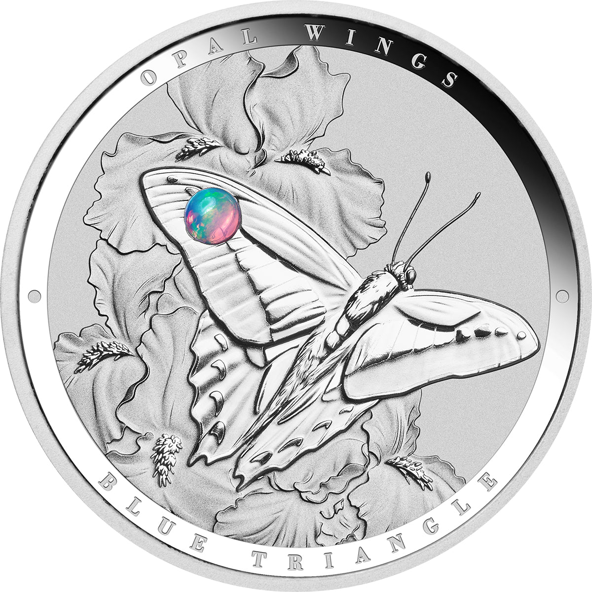 2026 Australian Opal Wings - Blue Triangle 1oz Silver Proof Coin With Opal Insert